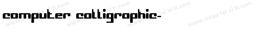 computer calligraphic字体转换